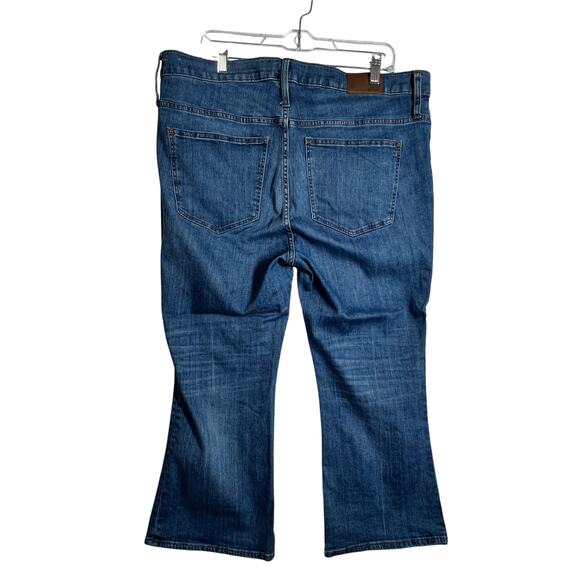 MADEWELL Womens Cali Demi Boot Jeans 34P Blue Stretch Denim Flare 38x22 - Picture 3 of 8